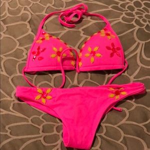 Hot pink bikini